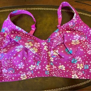 Floral Pink Wiresless Bra